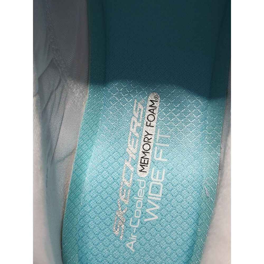 Skechers Glide‑Step Resilience Women’s 10 Wide Fit White Silver - Picture 7 of 11